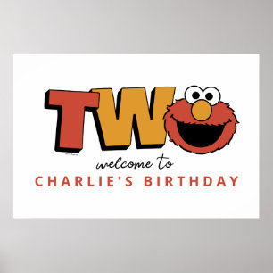 Sesame Street Elmo - Second Birthday Poster