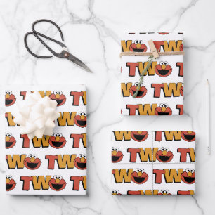 Sesame Street   Elmo - Second Birthday Wrapping Pa Wrapping Paper Sheet