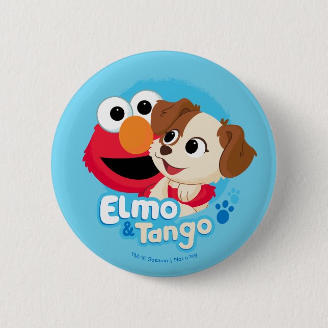 Sesame Street | Elmo & Tango Badge 2 Inch Round Button (Front)