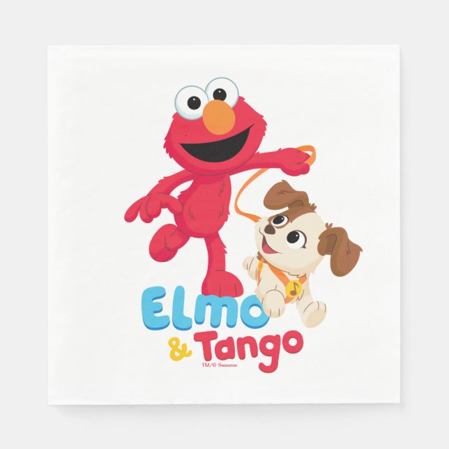 Sesame Street | Elmo & Tango Running Napkin (Front)