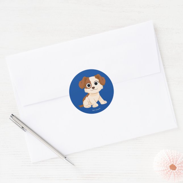 Sesame Street | Elmo's Puppy Tango Classic Round Sticker (Envelope)