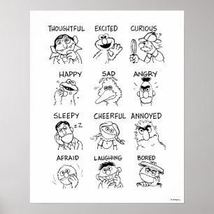 Sesame Street Emotions & Feelings Poster