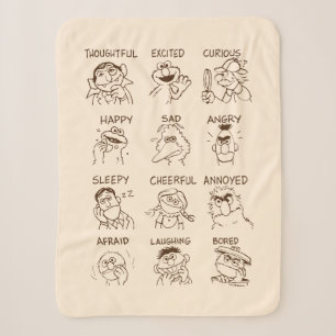Sesame Street   Emotions & Feelings Sherpa Blanket