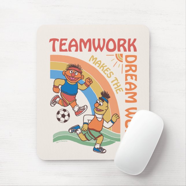 Sesame Street | Ernie & Bert Teamwork Mouse Pad (With Mouse)