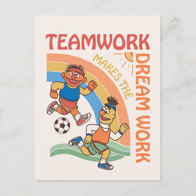 Sesame Street | Ernie & Bert Teamwork Postcard (Front)
