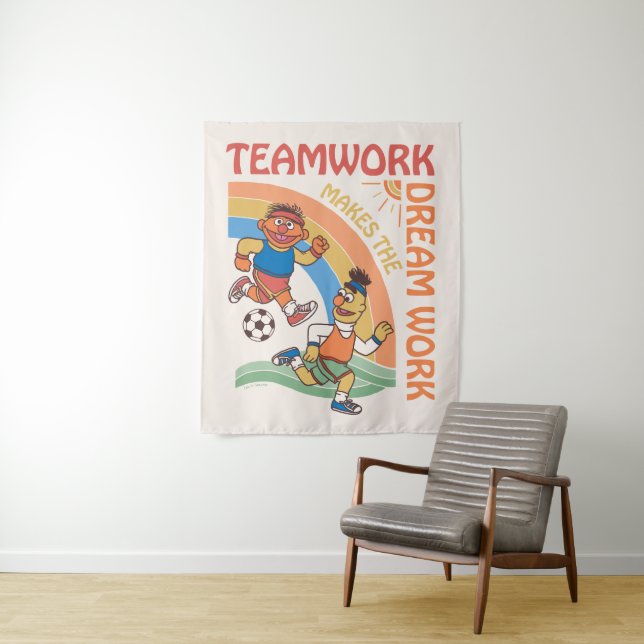 Sesame Street | Ernie & Bert Teamwork Tapestry (In Situ)