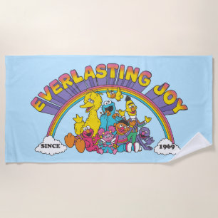 Sesame Street   Everlasting Joy Since 1969 Beach Towel