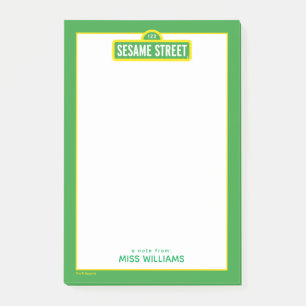Sesame Street   Full Color Logo   Add Your Name Post-it Notes