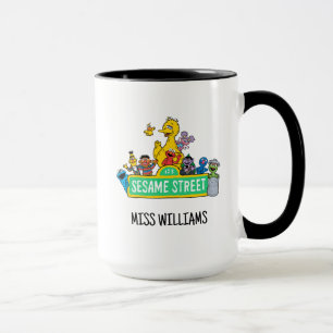 Sesame Street   Full Color With Pals   Add Name Mug