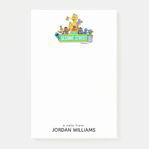 Sesame Street   Full Color With Pals   Add Name Post-it Notes