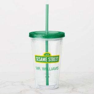 Sesame Street   Full Colour Logo   Add Your Name Acrylic Tumbler