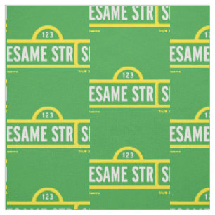 Sesame Street   Full Colour Logo Fabric