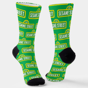 Sesame Street   Full Colour Logo Socks