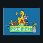 Sesame Street | Full Colour With Pals Postcard<br><div class="desc">Check out this fun Sesame Street design featuring the Sesame Street sign logo with the Sesame Street Pals. © 2024 Sesame Workshop. www.sesamestreet.org</div>