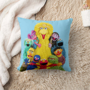 Sesame Street   Fun Colorful Pals Portrait Throw Pillow