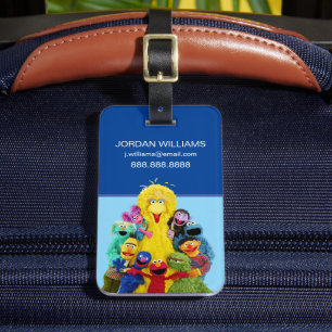 Sesame Street   Fun Colourful Pals Portrait Luggage Tag