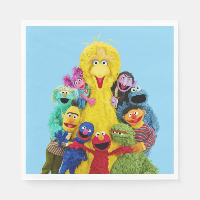 Sesame Street | Fun Colourful Pals Portrait Napkin (Front)