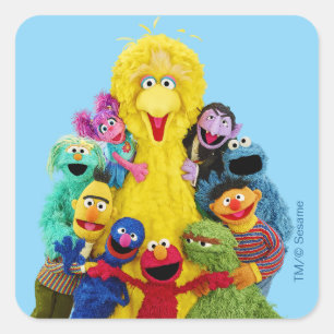 Sesame Street   Fun Colourful Pals Portrait Square Sticker