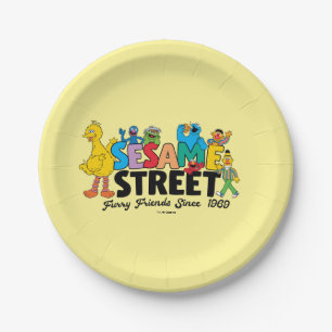 Sesame Street Furry Friends Since 1969 Paper Plate