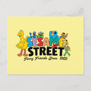 Sesame Street Furry Friends Since 1969 Postcard