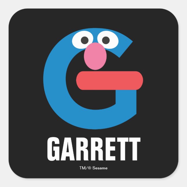 Sesame Street | G is for Grover Square Sticker (Front)
