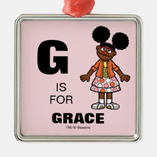 Sesame Street   Gabrielle Add Your Name Metal Ornament