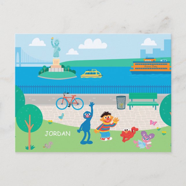 Sesame Street | Governors Island Scene Postcard (Front)