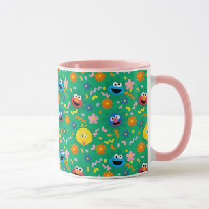 Sesame Street Green Floral Pattern Mug