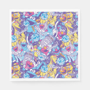 Sesame Street Groovy Dance Pattern Napkin