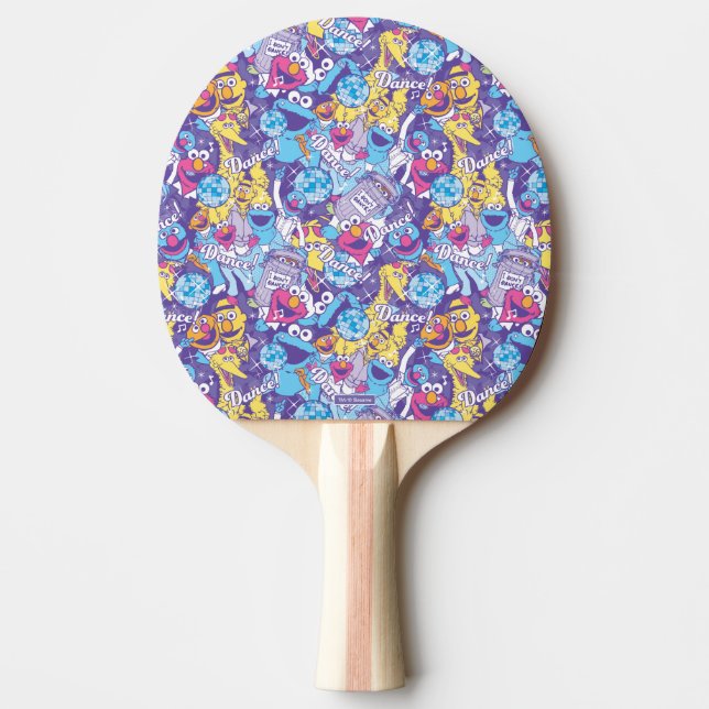 Sesame Street | Groovy Dance Pattern Ping Pong Paddle (Front)