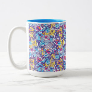 Sesame Street   Groovy Dance Pattern Two-Tone Coffee Mug