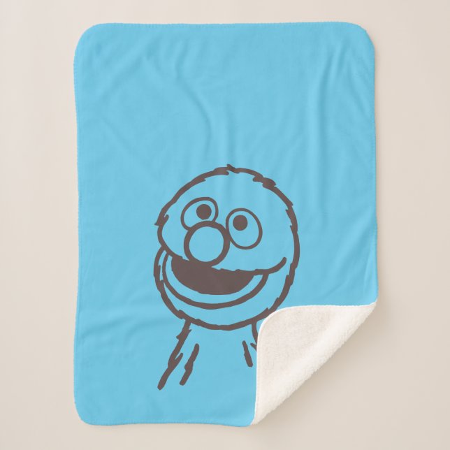 Sesame Street | Grover Sherpa Blanket (Front)