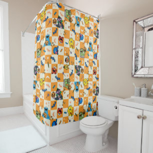 Sesame Street Halloween Chequered Pattern