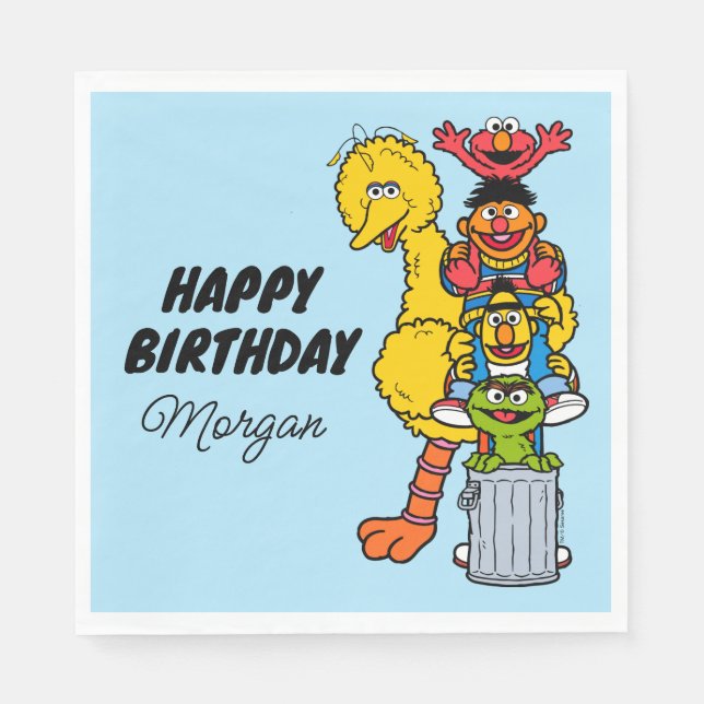 Sesame Street | Happy Birthday Pals Napkin (Front)