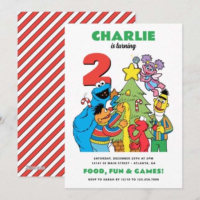 Sesame Street Holiday Birthday Party (Front/Back)