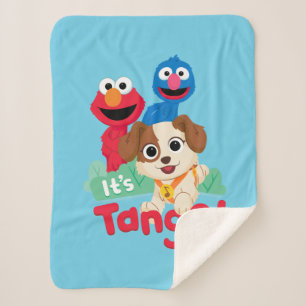 Sesame Street It's Tango With Elmo & Grover Sherpa Blanket