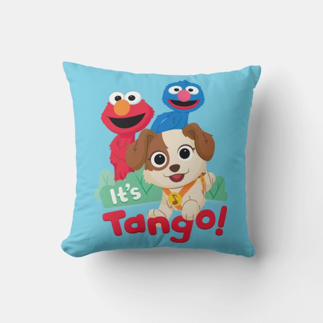 Sesame Street | It's Tango With Elmo & Grover Throw Pillow (Front)