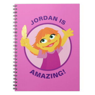 Sesame Street Julia Holding Feather Notebook
