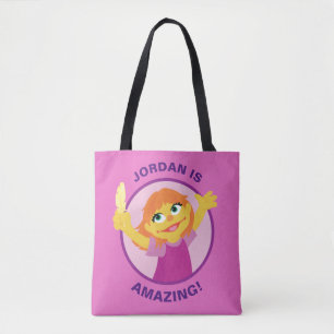 Sesame Street Julia Holding Feather Tote Bag