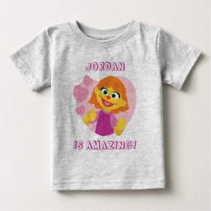 Sesame Street Julia Pink Heart Baby T-Shirt
