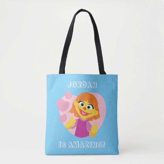 Sesame Street | Julia Pink Heart Tote Bag (Front)