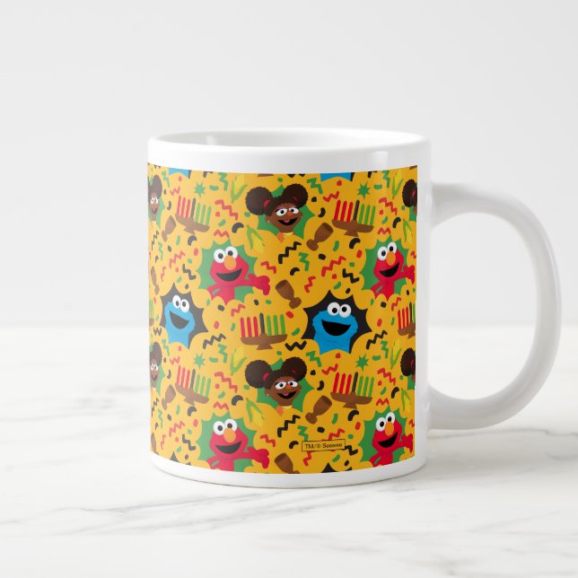 Sesame Street Kwanzaa Pattern Large Coffee Mug (Right)