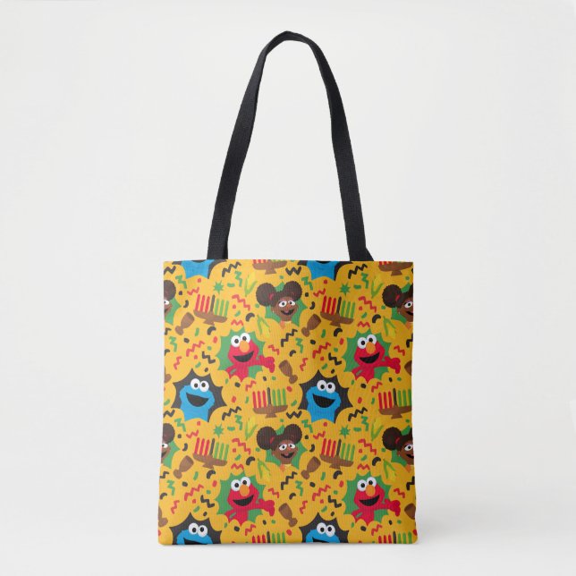 Sesame Street Kwanzaa Pattern Tote Bag (Front)