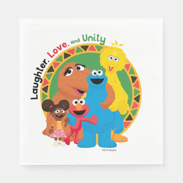 Sesame Street | Laughter, Love, & Unity Napkin (Front)