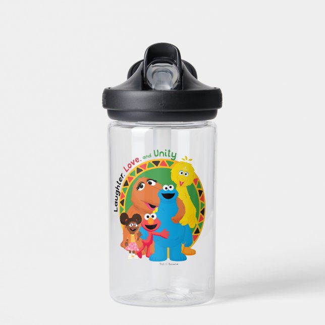 Sesame Street | Laughter, Love, & Unity Water Bottle (Front)