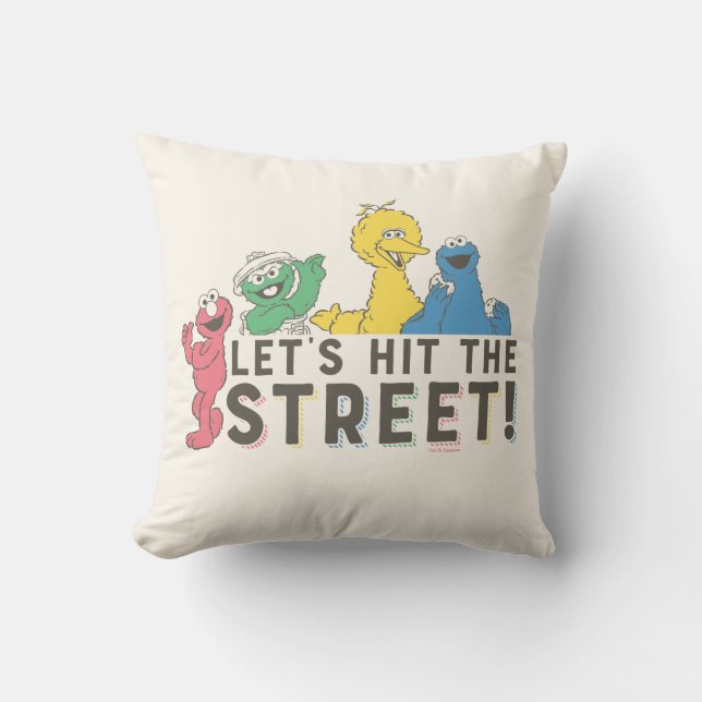 Sesame Street | Let's Hit the Street! Throw Pillow (Front)