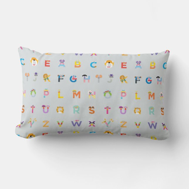 Sesame Street | Letters of the Alphabet Lumbar Pillow (Front)