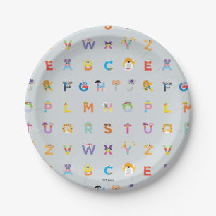 Sesame Street Letters of the Alphabet Paper Plate