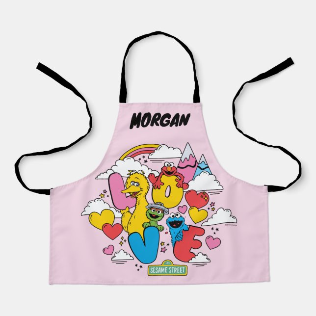 Sesame Street | Love | Add Name Apron (Front)