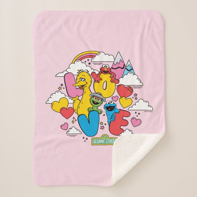 Sesame Street | Love Sherpa Blanket (Front)